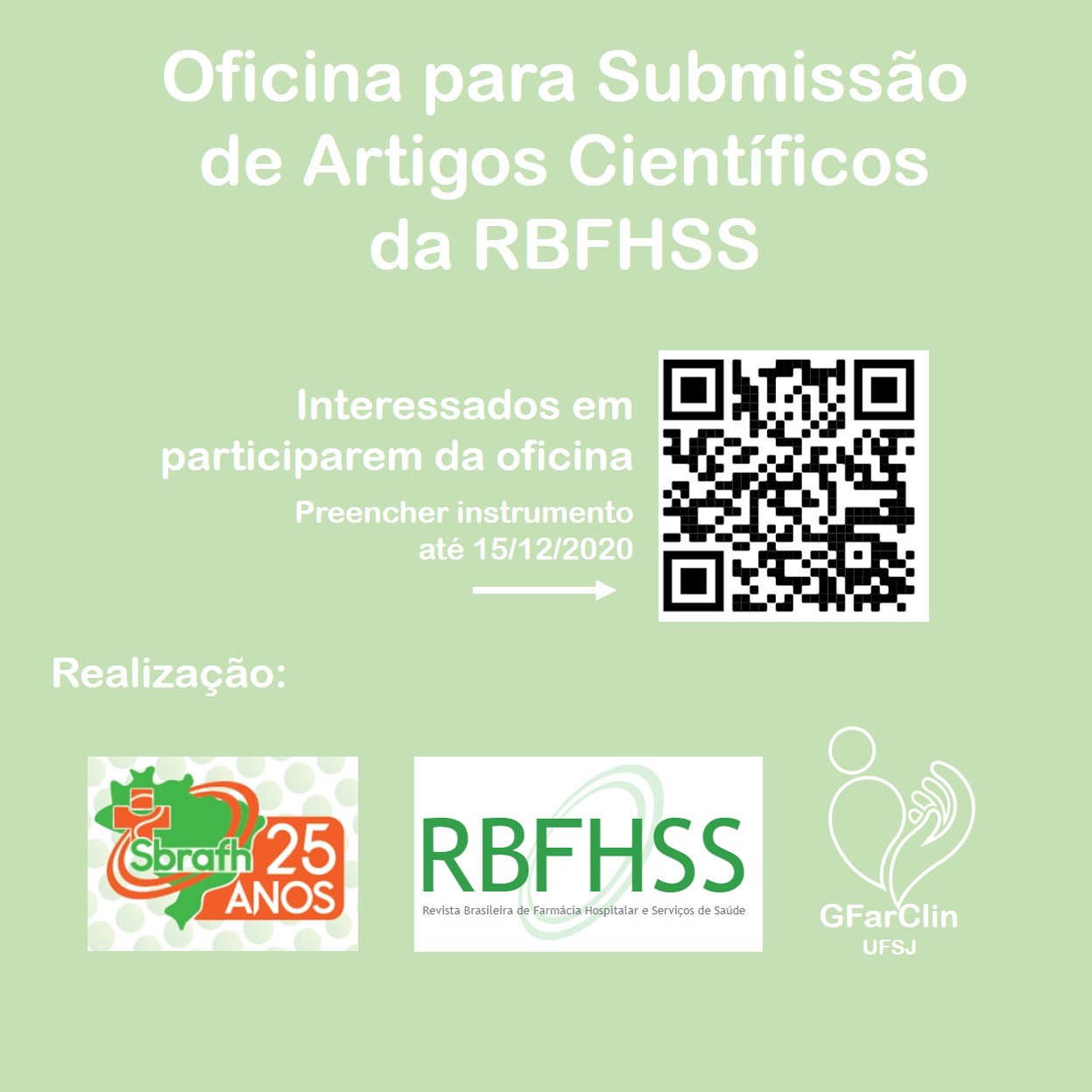 Inscrição Oficina para Submissão de Artigos Científicos RBFHSS